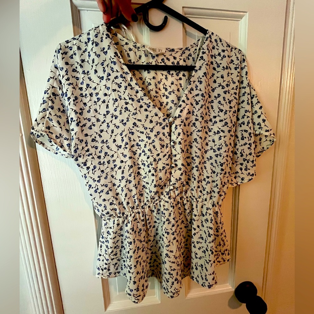 Floral peplum top